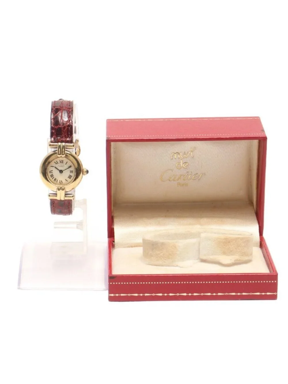 Cartier Watch 925 Must Corize Vermeille Quartz White